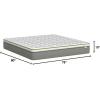 imageNovilla Queen Mattress 12 Inch Hybrid Pillow Top Queen Size Mattress in a Box with Gel Memory Foam ampamp Individually Wrapped Pocket Coils Innerspring for a Cozy ampamp Peaceful SleepWhitegrey