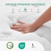 imageNovilla Queen Mattress 12 Inch Hybrid Pillow Top Queen Size Mattress in a Box with Gel Memory Foam ampamp Individually Wrapped Pocket Coils Innerspring for a Cozy ampamp Peaceful SleepWhitegreen