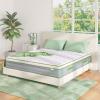imageNovilla Queen Mattress 12 Inch Hybrid Pillow Top Queen Size Mattress in a Box with Gel Memory Foam ampamp Individually Wrapped Pocket Coils Innerspring for a Cozy ampamp Peaceful SleepWhitegrey