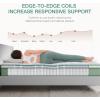 imageNovilla Queen Mattress 12 Inch Hybrid Pillow Top Queen Size Mattress in a Box with Gel Memory Foam ampamp Individually Wrapped Pocket Coils Innerspring for a Cozy ampamp Peaceful SleepWhitegreen