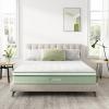 imageNovilla Queen Mattress 12 Inch Hybrid Pillow Top Queen Size Mattress in a Box with Gel Memory Foam ampamp Individually Wrapped Pocket Coils Innerspring for a Cozy ampamp Peaceful SleepWhitegreen