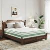 imageNovilla Queen Mattress 12 Inch Hybrid Pillow Top Queen Size Mattress in a Box with Gel Memory Foam ampamp Individually Wrapped Pocket Coils Innerspring for a Cozy ampamp Peaceful SleepWhitegreen