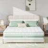imageNovilla Queen Mattress 12 Inch Hybrid Pillow Top Queen Size Mattress in a Box with Gel Memory Foam ampamp Individually Wrapped Pocket Coils Innerspring for a Cozy ampamp Peaceful SleepWhitegreen