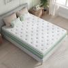 imageNovilla Queen Mattress 12 Inch Hybrid Pillow Top Queen Size Mattress in a Box with Gel Memory Foam ampamp Individually Wrapped Pocket Coils Innerspring for a Cozy ampamp Peaceful SleepWhitegreen