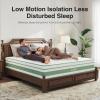 imageNovilla Queen Mattress 12 Inch Hybrid Pillow Top Queen Size Mattress in a Box with Gel Memory Foam ampamp Individually Wrapped Pocket Coils Innerspring for a Cozy ampamp Peaceful SleepWhitegreen