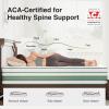 imageNovilla Queen Mattress 12 Inch Hybrid Pillow Top Queen Size Mattress in a Box with Gel Memory Foam ampamp Individually Wrapped Pocket Coils Innerspring for a Cozy ampamp Peaceful SleepWhitegreen