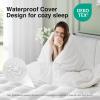 imageNovilla Queen Mattress Topper Extra Thick Pillow Top Mattress Pad with Down Alternative Breathable Mattress Cover with for 821quot Machine Washable Fitted Mattress Protector  GreenWhiteGreenwhite