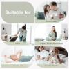imageNovilla Queen Mattress Topper Extra Thick Pillow Top Mattress Pad with Down Alternative Breathable Mattress Cover with for 821quot Machine Washable Fitted Mattress Protector  GreenWhiteGreenwhite
