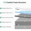 imageNovilla Queen Size Mattress 12 Inch Gel Memory Foam Mattress for Cool Night ampamp Pressure Relief Medium Plush Feel with Motion Isolating BlissGrey