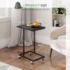 imageNovilla Side Table CShaped Slim End Table Small Side Snack Table for Living Room Bedroom Sofa Couch BlackBlack