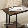 imageNovilla Side Table CShaped Slim End Table Small Side Snack Table for Living Room Bedroom Sofa Couch BlackWalnut