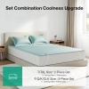 imageNovilla Summer Sleeping Pad Twin Size1 Cooling Mat1 PillowcaseSleeping Mat for 821quot MattressElastic BandageWashable ampamp Breathable Mattress Pad for Hot SleepersBlueBlue