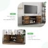 imageNovilla TV Stand for TVs up to 50 Inches Modern Barn Door Entertainment Center TV Console TV Table with Storage Bookcase Shelf for Living Room 43 Inches BrownBrown