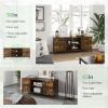 imageNovilla TV Stand for TVs up to 50 Inches Modern Barn Door Entertainment Center TV Console TV Table with Storage Bookcase Shelf for Living Room 43 Inches BrownBrown