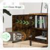 imageNovilla TV Stand for TVs up to 50 Inches Modern Barn Door Entertainment Center TV Console TV Table with Storage Bookcase Shelf for Living Room 43 Inches BrownBrown