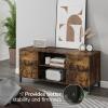 imageNovilla TV Stand for TVs up to 65 Inches Modern Barn Door Entertainment Center TV Console TV Table Storage Bookcase Shelf for Living Room 58 Inches WalnutBrown