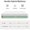 imageNovilla Twin Mattress 10 Inch Hybrid Pillow Top Twin Size Mattress in a Box with Gel Memory Foam ampamp Individually Wrapped Pocket Coils Innerspring for a Cozy ampamp Peaceful SleepWhite