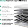 imageNovilla Twin Mattress 10 Inch Hybrid Pillow Top Twin Size Mattress in a Box with Gel Memory Foam ampamp Individually Wrapped Pocket Coils Innerspring for a Cozy ampamp Peaceful SleepWhite