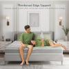 imageNovilla Twin Mattress 10 Inch Hybrid Pillow Top Twin Size Mattress in a Box with Gel Memory Foam ampamp Individually Wrapped Pocket Coils Innerspring for a Cozy ampamp Peaceful SleepWhite