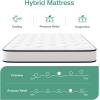 imageNovilla Twin Mattress 10 Inch Hybrid Pillow Top Twin Size Mattress in a Box with Gel Memory Foam ampamp Individually Wrapped Pocket Coils Innerspring for a Cozy ampamp Peaceful SleepWhite
