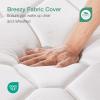 imageNovilla Twin Mattress 10 Inch Hybrid Pillow Top Twin Size Mattress in a Box with Gel Memory Foam ampamp Individually Wrapped Pocket Coils Innerspring for a Cozy ampamp Peaceful SleepWhite