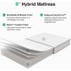imageNovilla Twin Mattress 8 Inch Twin Size Mattresses in a Box with Smarts Coil for Pressure Relief Medium Plush Foam and Spring Hybrid Colchones with CertiPURUS Certified for Kid for KidssQueen US Standard