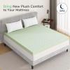 imageNovilla Twin Memory Foam Mattress Topper with Detachable Cool Cover 2in1 Breathable Mattress Protector for 821quot Washable AllSeason Support ampamp Comfort Pad for Dorm Guest Room RV TravelGreen