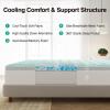 imageNovilla Twin Memory Foam Mattress Topper with Detachable Cool Cover 2in1 Breathable Mattress Protector for 821quot Washable AllSeason Support ampamp Comfort Pad for Dorm Guest Room RV TravelBlue