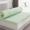 imageNovilla Twin Memory Foam Mattress Topper with Detachable Cool Cover 2in1 Breathable Mattress Protector for 821quot Washable AllSeason Support ampamp Comfort Pad for Dorm Guest Room RV TravelGreen