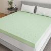 imageNovilla Twin Memory Foam Mattress Topper with Detachable Cool Cover 2in1 Breathable Mattress Protector for 821quot Washable AllSeason Support ampamp Comfort Pad for Dorm Guest Room RV TravelGreen