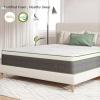 imageNovilla Twin Size Mattress 10 Inch Hybrid Mattress in a Box with Individually Wrapped Pocket Coils ampamp Memory Foam Supportive ampamp Pressure Relief Breathable Mattresses TwinMedium Firm vigourWhite