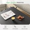imageNovilla Wood Coffee Table with Storage Shelf Farmhouse Living Room Table Tea Dining TableEasy Assembly43 Inch WalnutBlack