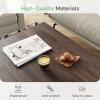 imageNovilla Wood Coffee Table with Storage Shelf Farmhouse Living Room Table Tea Dining TableEasy Assembly43 Inch WalnutCoffee
