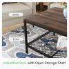 imageNovilla Wood Coffee Table with Storage Shelf Farmhouse Living Room Table Tea Dining TableEasy Assembly43 Inch WalnutCoffee
