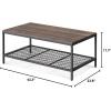 imageNovilla Wood Coffee Table with Storage Shelf Farmhouse Living Room Table Tea Dining TableEasy Assembly43 Inch WalnutCoffee