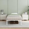 imageNovilla 14 Inch Full Size Bed Frame with Headboard White Metal Platform Bed Frame Full Bed Frame No Box Spring Needed Easy AssemblyWithout Headboardwhite B