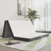 imageNovilla Foldable Mattress Single Size Comfort Foam Trifold Mattress with Cloud Design Cover 4 Inch Folding Mattress for Back Pain Relief Suitable for Camping RV TravelLight Grey