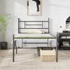 imageNovilla Full Size Bed Frame with Headboard and Footboard 14 Inch Metal Platform Bed Frame Under Bed Storage Strong Metal Slats Support Mattress Foundation No Box Spring NeededBlack