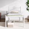 imageNovilla Full Size Bed Frame with Headboard and Footboard 14 Inch Metal Platform Bed Frame Under Bed Storage Strong Metal Slats Support Mattress Foundation No Box Spring NeededWhite