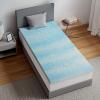 imageNovilla Memory Foam Mattress Topper Twin  2 Inch Cooling Gel Infused Memory Foam  SlowRebound Pressure Relief  CertiPUR Certified  Comfort for Sleeper Sofa RV Camper Dorm RoomBlue