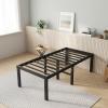 imageNovilla Queen Bed Frame 14 Inch Metal Platform Bed Frame Queen Size with Storage Space Under Bed Heavy Duty Steel Slat Support Easy Assembly No Box Spring NeededBlack