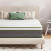imageNovilla Twin Size Mattress 10 Inch Hybrid Mattress in a Box with Individually Wrapped Pocket Coils ampamp Memory Foam Supportive ampamp Pressure Relief Breathable Mattresses TwinMedium Firm vigourWhite