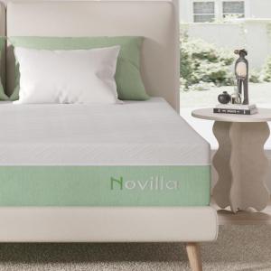 imageNovilla 10 Inch Twin Mattress Gel Memory Foam Mattress Twin Size in a Box for Pressure Relieving ampamp Back Support ampamp Cool Night Comfort CertiPURUS CertifiedGreen