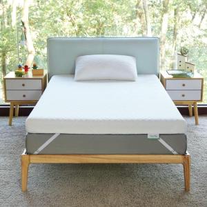 imageNovilla 4 Inch Breathable Cooling Memory Foam Mattress Topper Full White Gel ampamp Bamboo Charcoal Infused for Motion Isolation ampamp Pressure Relieving