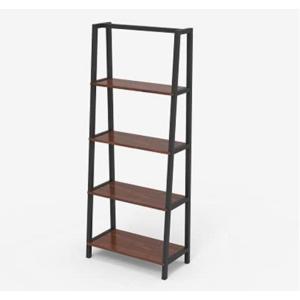 imageNovilla 4Tier Large Storage Bookshelf for Living Room Industrial Ladder Metal Frame Bookcase for BedroomKitchenHome Office Adjustable Table Legs WaterproofampampAntiScratch Desktop Rustic Brown11 Rustic Brown