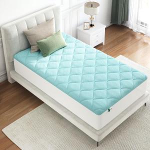 imageNovilla Cooling Mattress Topper Twin SizeMattress Pad with Deep Pocket for 821quot MattressSoft Mattress Cover for Back Pain Relief3D7D Down Alternative Bed Topper for Hot SleepersBlue
