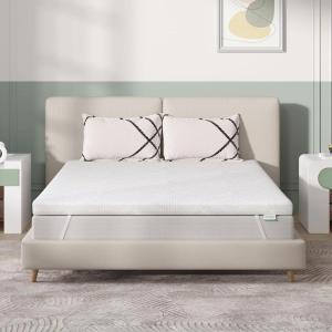 imageNovilla Mattress Topper Queen 3 Inch Dual Layer Memory Foam Mattress Topper Enhance Cooling Supportive ampamp Pressure Relieving with Breathable CoverQueen Size Yozora2 Inch