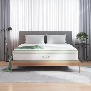 imageNovilla Queen Mattress 12 Inch Gel Memory Foam Hybrid Mattress with Pocketed Coil for Pressure Relief ampamp Motion Isolation Medium Firm Mattress Queen in a Box AmenityWhite