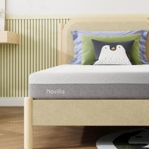 imageNovilla Queen Size Mattress 12 Inch Gel Memory Foam Mattress for Cool Night ampamp Pressure Relief Medium Plush Feel with Motion Isolating BlissGrey
