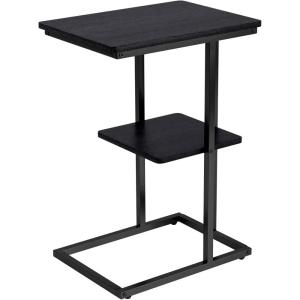 imageNovilla Side Table CShaped Slim End Table Small Side Snack Table for Living Room Bedroom Sofa Couch BlackBlack